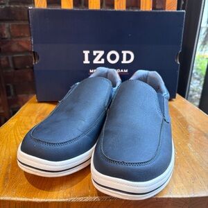 IZOD Men's Barlow memory foam slip on shoes navy 11